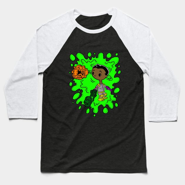 Frightfully Funky Zeddemore! Baseball T-Shirt by AustinLBrooksART